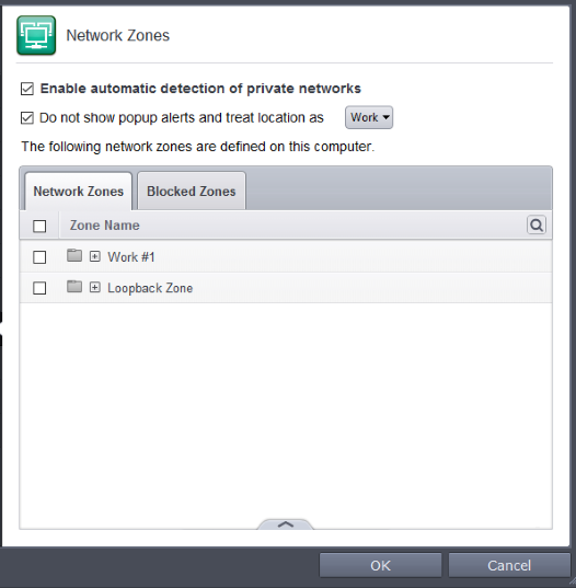 Comodo Client Security Network Zones, Network Connection Comodo Security